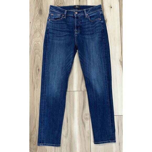 7 For All Mankind Josefina Button Fly Jeans Women’s Size 26 - Picture 1 of 14